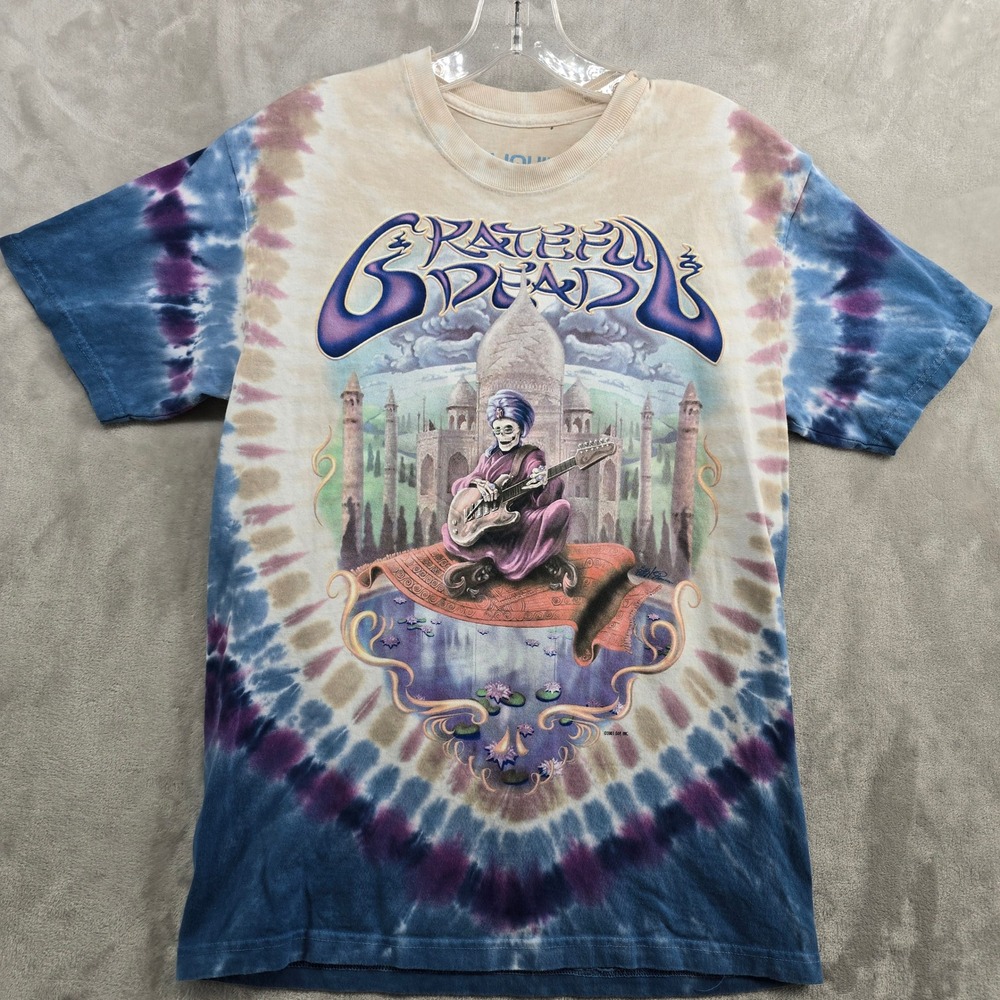 Liquid Blue Size Medium Grateful Dead Carpet Ride Blue‎ Tie Dye T Shirt 2001